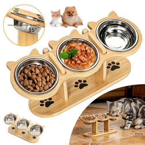 3er set katzennapf erhöht - set,